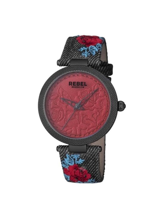 NWT Rebel Carroll Gardens Burgundy Dial Ladies Watch